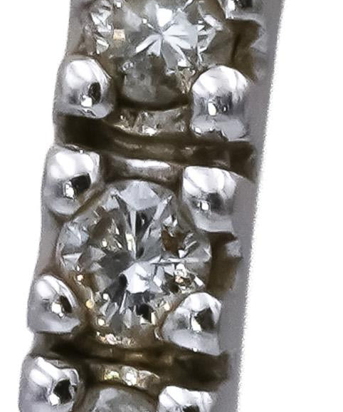 14k White Gold Round Diamond Hoop Earrings 0.33CT