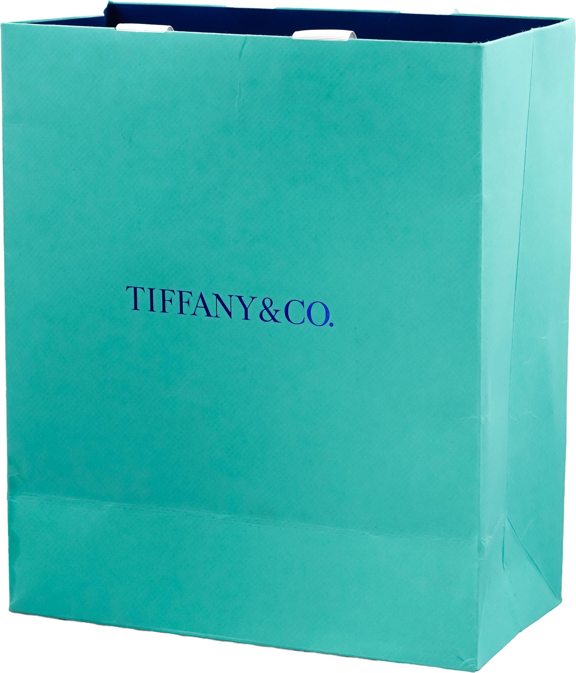 TIFFANY & CO. 18k Rose Gold HardWare Double Link Pendant Necklace w/ Box and Bag