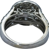 10k White Gold VS Round Lab-Grown Diamond Cluster Ring 3.0CT Size 7