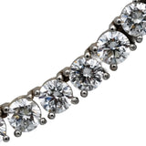 14k White Gold VS Round Lab-Grown Tennis Necklace 45.85CT