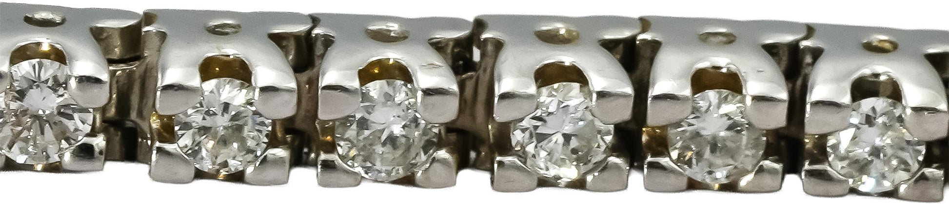 14k White Gold Round Diamond Tennis Bracelet 2.05CT