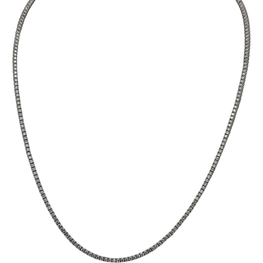 14k White Gold VS Round Diamond Tennis Necklace 3.55CT