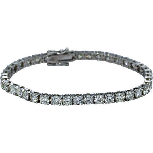 14k White Gold VS Round Diamond Tennis Bracelet 10.51CT