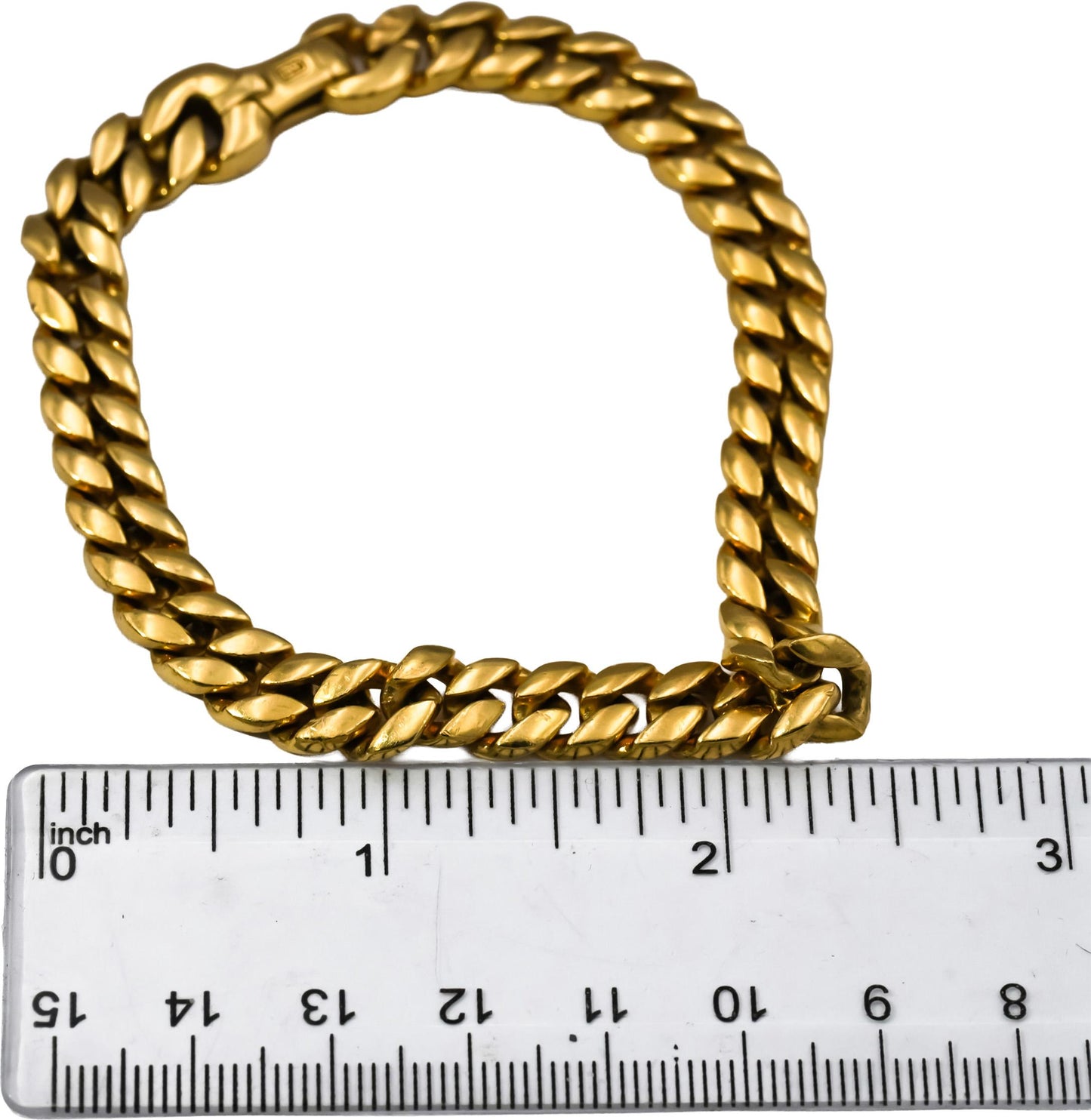 DAVID YURMAN 18k Yellow Gold 8mm Wide Cuban Link Bracelet w/ Box 17,500 Retail