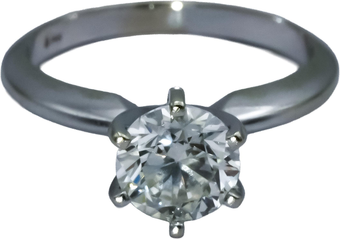 GIA 14k White Gold VS2/I Round Diamond Engagement Ring 1.50CT Size 6.25