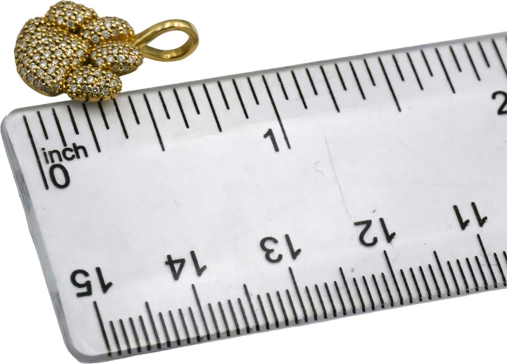ICE BOX 14k Yellow Gold Round Diamond Animal Paw Charm Pendant 0.50CT