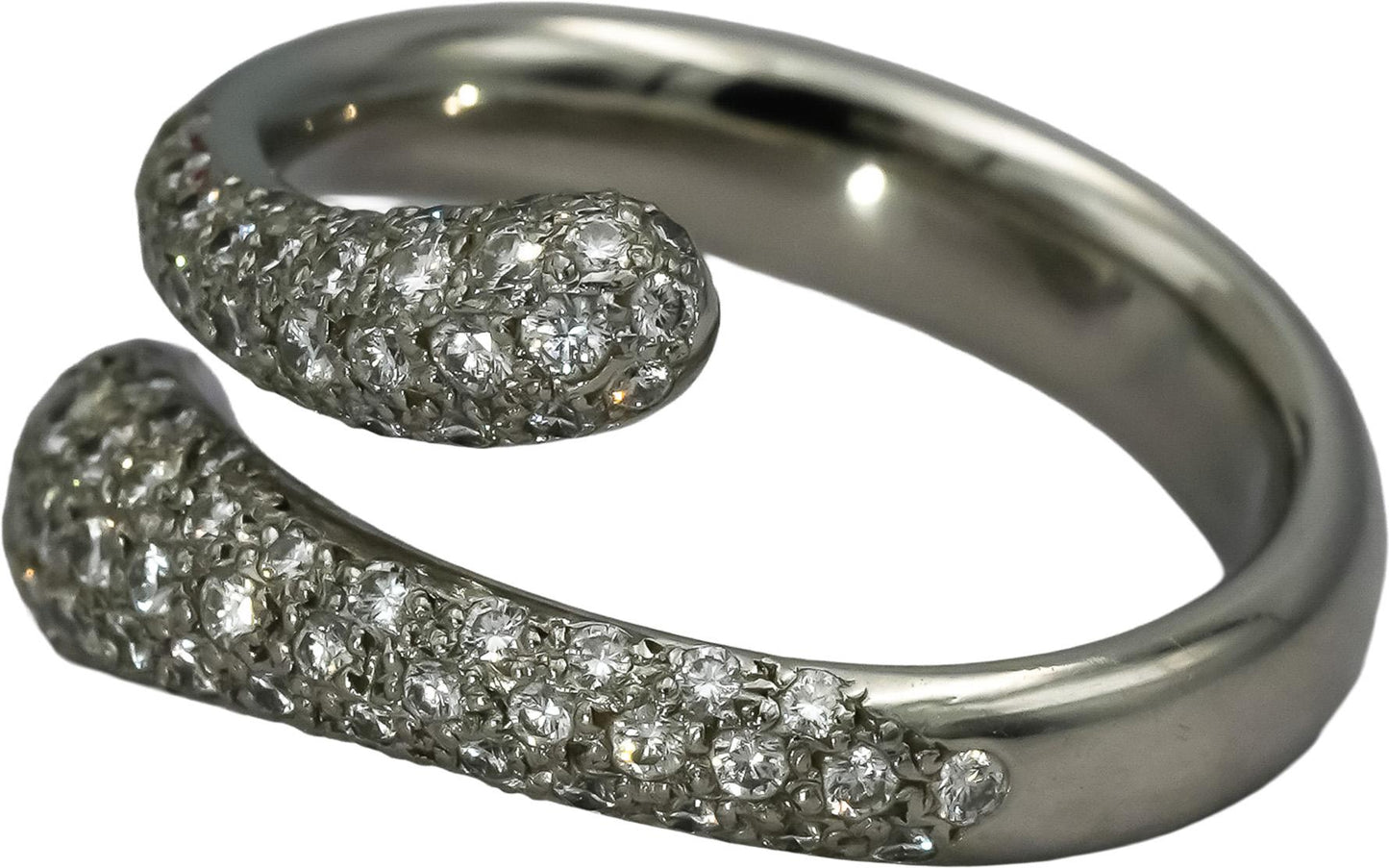 TIFFANY & CO. Platinum Elsa Peretti Diamond Wrap Ring 0.60CT Size 6