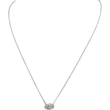 14k White Gold VS Oval Cut Lab-Grown Diamond Solitaire Pendant Necklace 0.98CT