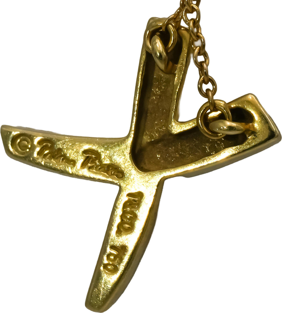 TIFFANY & CO. 18k Yellow Gold Paloma Picasso Graffiti X Pendant Necklace