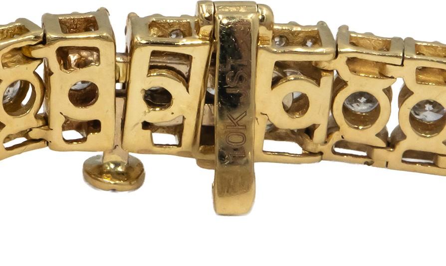 10k Yellow Gold Jewelry Round Cut Diamond Tennis Bracelet 6.0CT