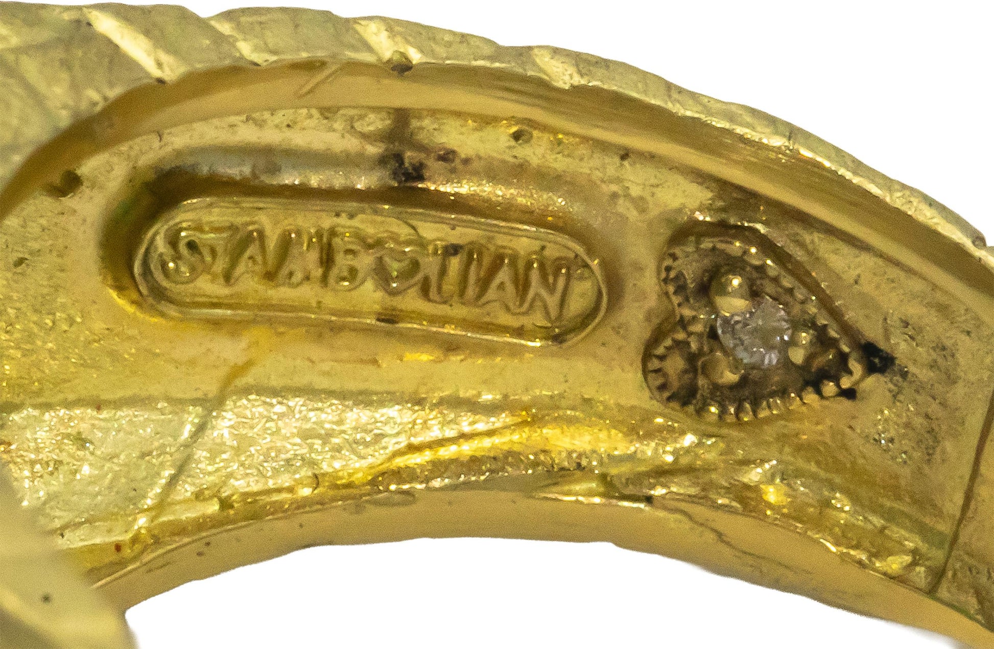 STAMBOLIAN 18k Gold Emerald & Diamond Men's Ring w/ GIA Emerald report 2.45CT