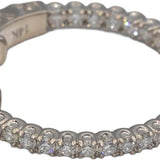14k White Gold Round Diamond Inside Out Hoop Earrings 1.01CT