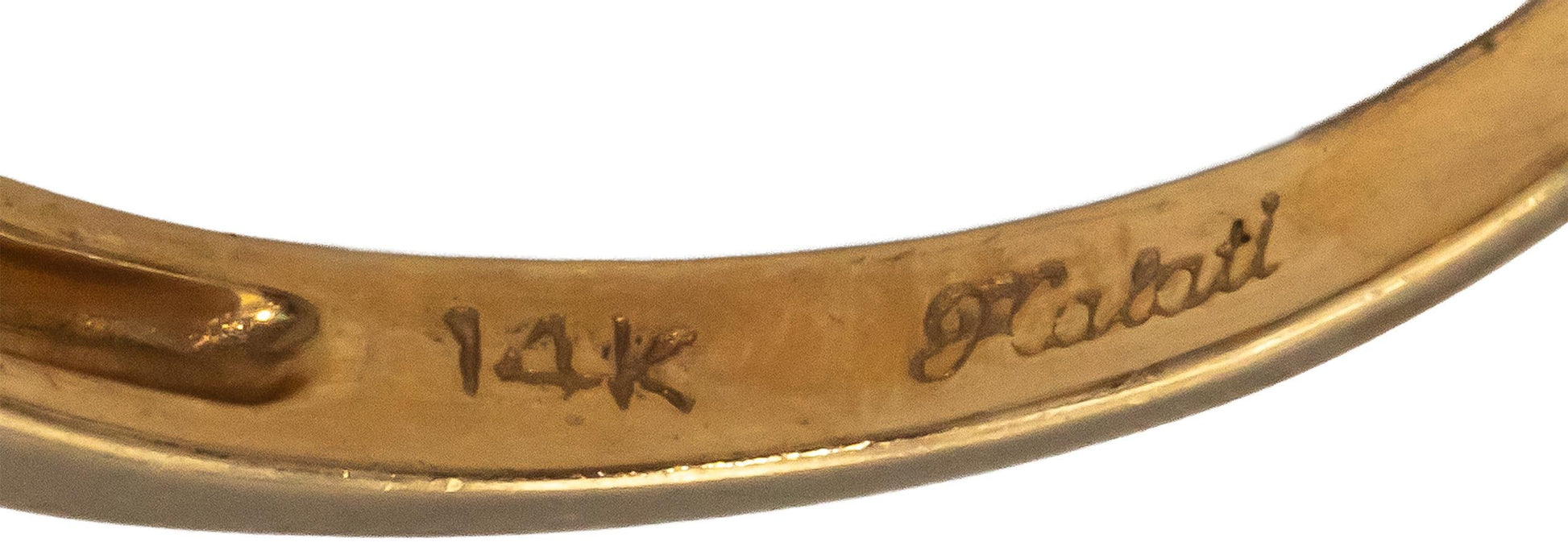 KALATI Designer 14k Yellow Gold 1.06CT Diamond and Tanzanite Ring Size 7.25