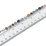 10k White Gold Assorted Rainbow Gemstone & Pearl Bracelet 10.0CT