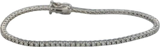 18k White Gold Jewelry 2.08CT Round Cut Diamond Tennis Bracelet