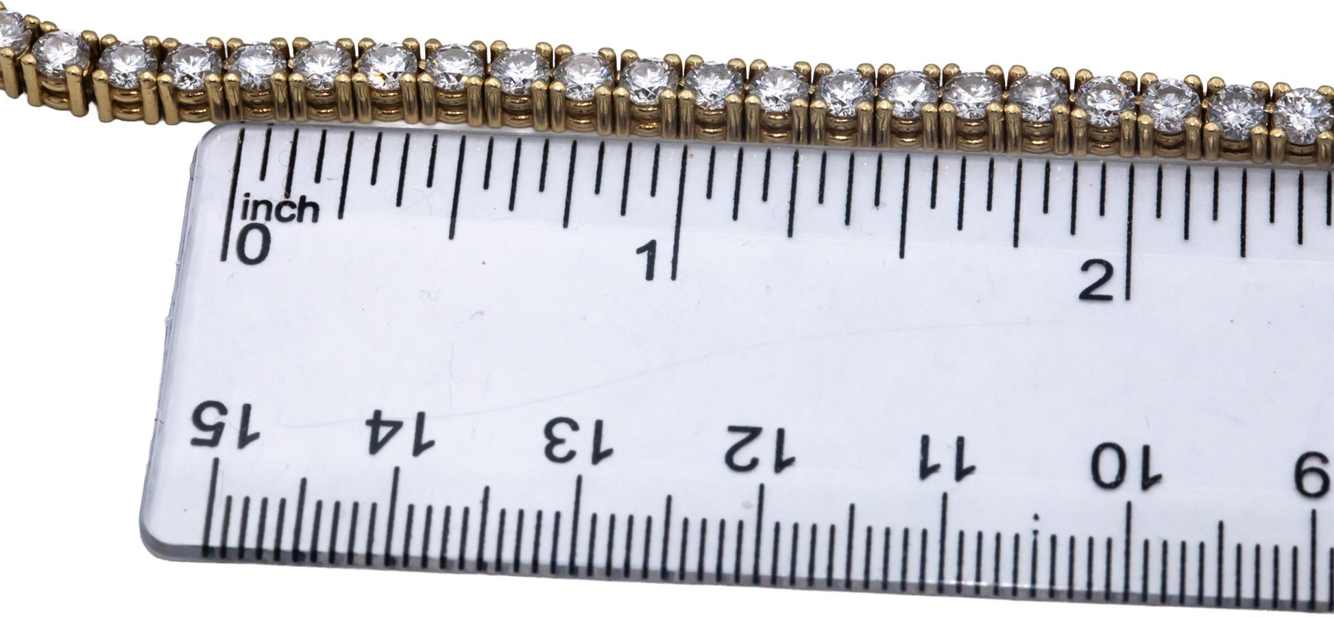 Diamond 14k Yellow Gold Round Cut Tennis Necklace 26.75" Long 26.72CT
