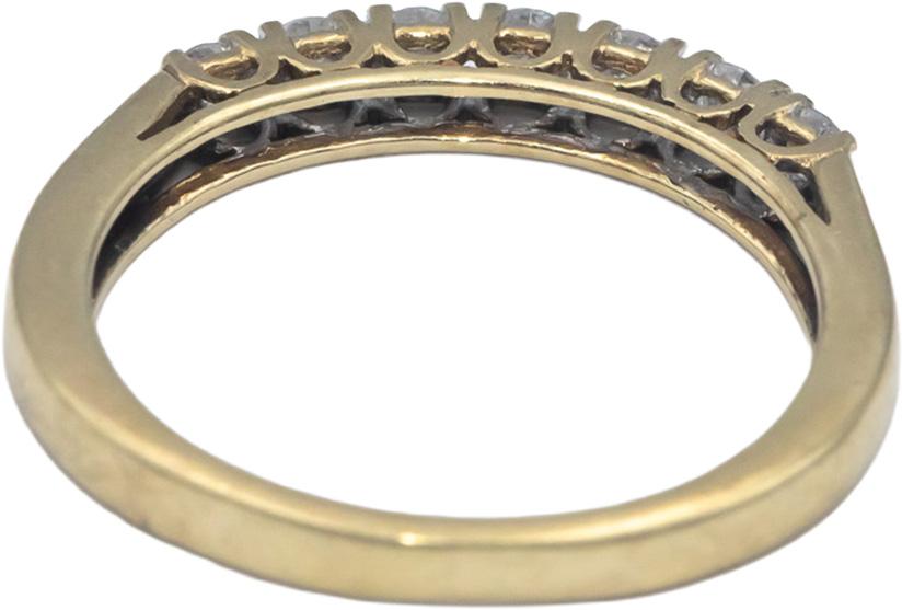 14k Yellow Gold 0.28CT Round Cut Diamond Anniversary Band Ring Size 6
