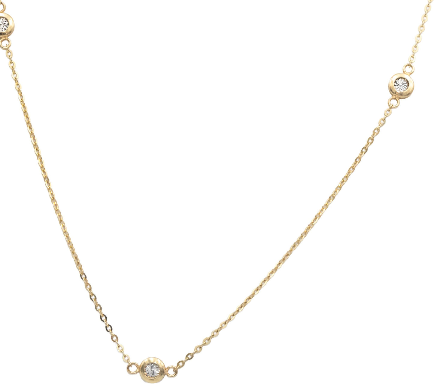 14k Yellow Gold 17.75" Long/5.0mm Wide Illusion By The Yard Necklace