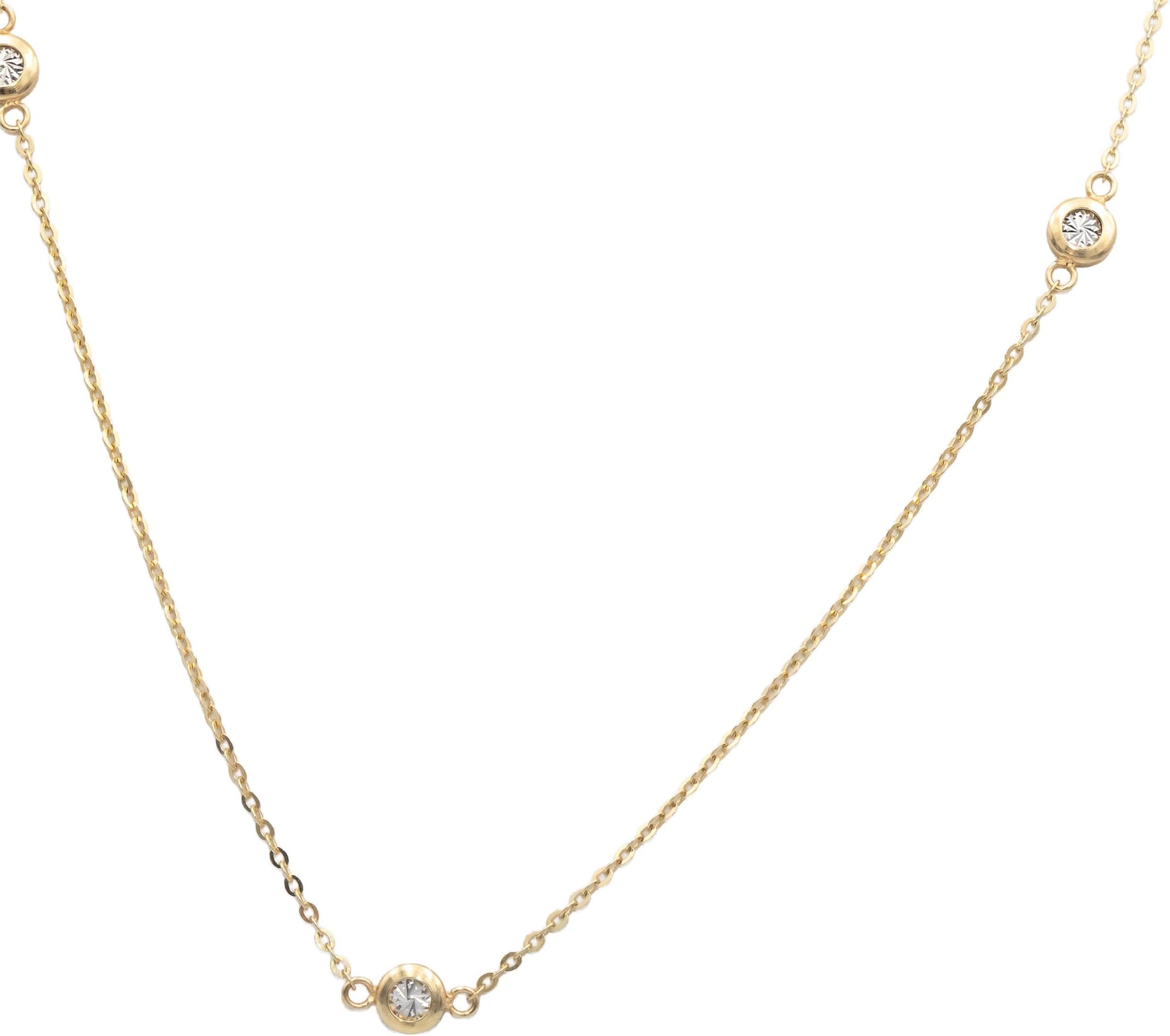 14k Yellow Gold 17.75" Long/5.0mm Wide Illusion By The Yard Necklace