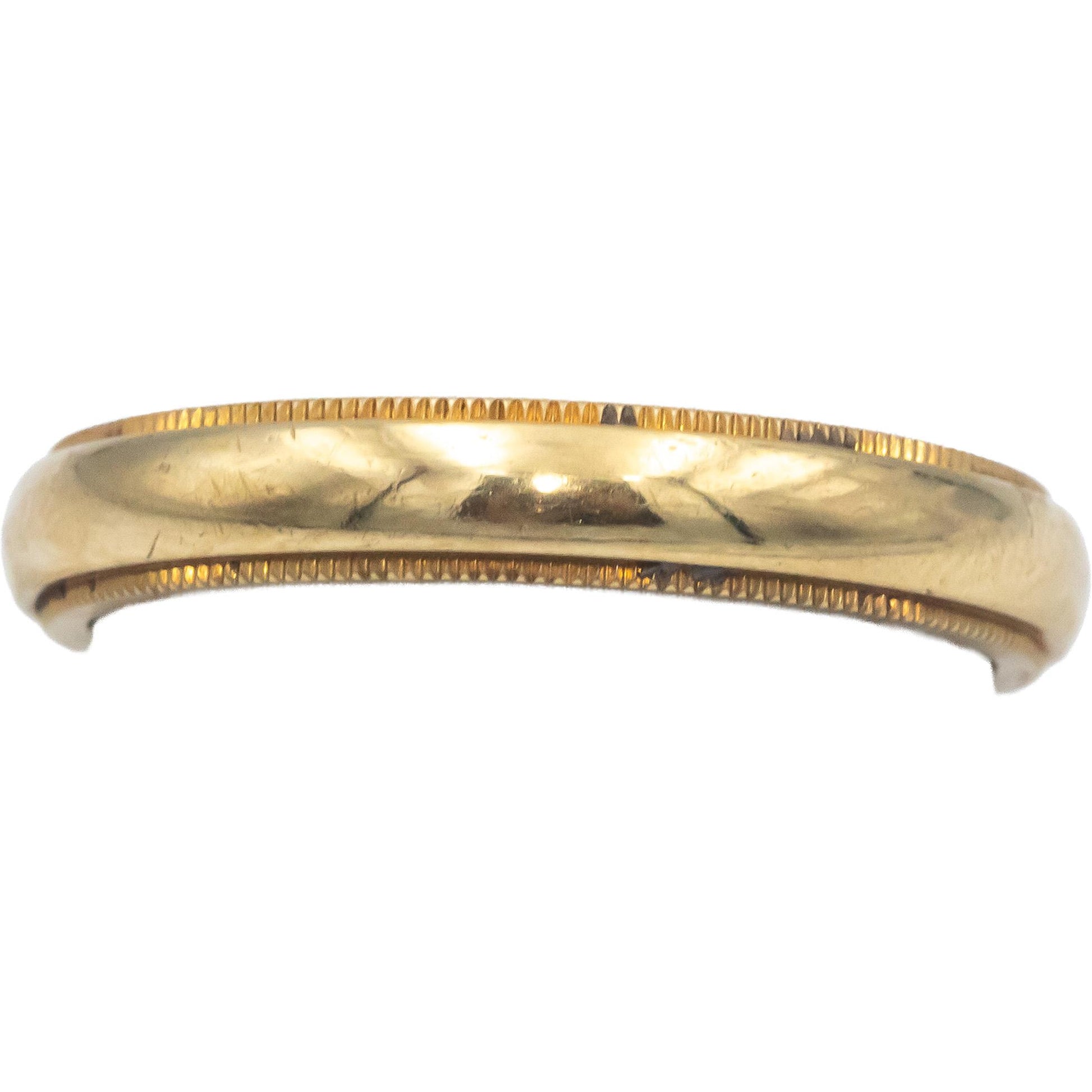 TIFFANY & CO. 18k Yellow Gold Milgrain Edge Men's Wedding Band Ring Size 9.75