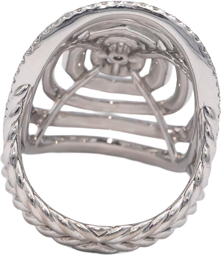 DAVID YURMAN 18k White Gold VS Diamond Stax Cocktail Ring 1.05CT Size 7
