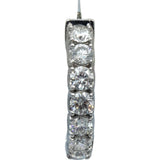 14k White Gold Round Diamond Inside Out Circle Hoop Earrings 7.38CT
