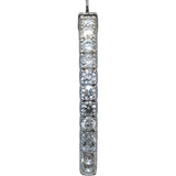 18k White Gold VS Round Diamond Inside Out Circle Hoop Earrings 7.33CT