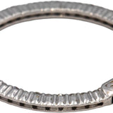 14k White Gold VS Round Diamond Inside Out Oval Hoop Earrings 1.33CT