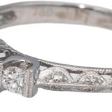 18k White Gold Lab-Grown & Natural Diamond Engagement Ring 1.42CTW Size 6.5