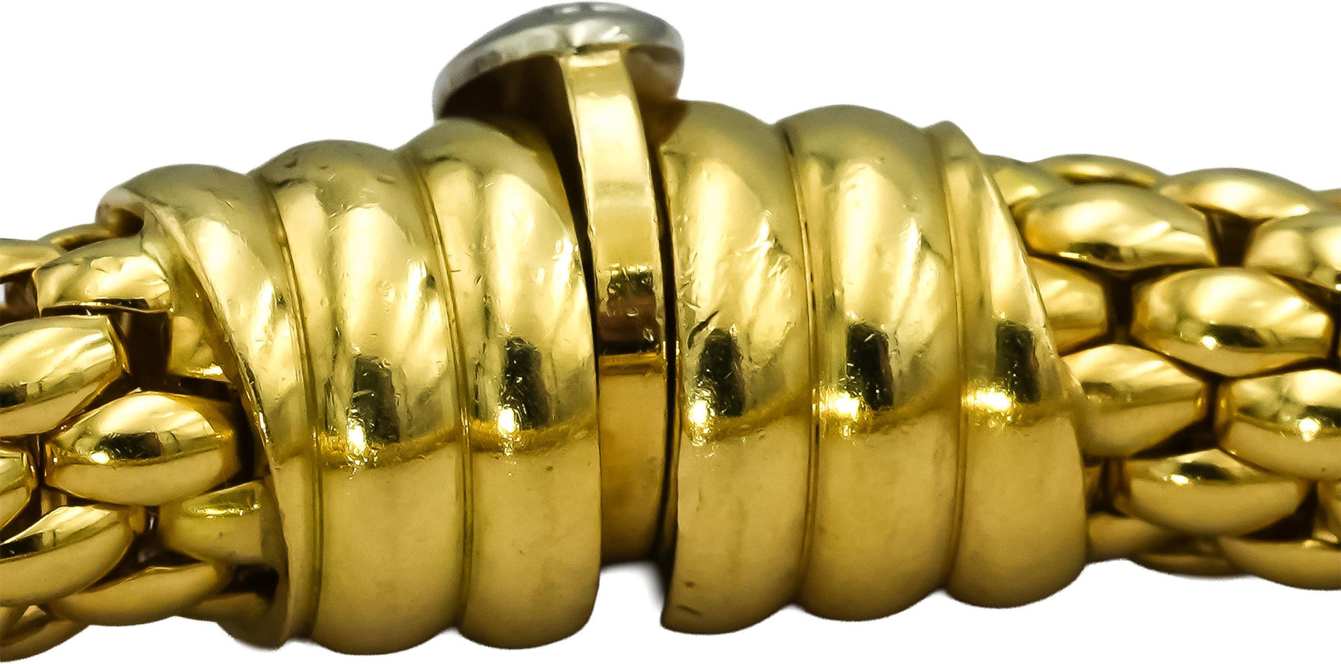 FOPE 18k Yellow Gold Flex'it Woven Mesh Bracelet