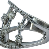 18k White Gold VS Old Mine and Modern Cut Diamond Ring 1.0CT Size 6.5