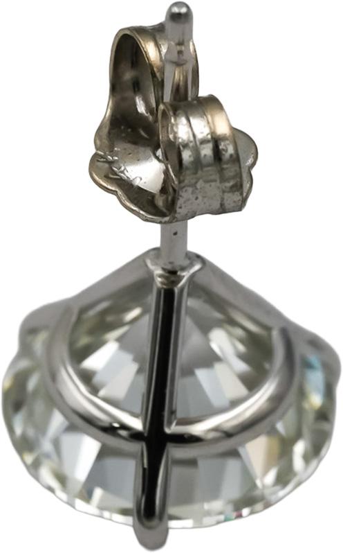 IGI Certified 14k White Gold VS Round Lab-Grown Diamond Stud Earrings 6.12CT