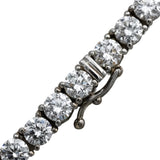 14k White Gold VS Round Lab-Grown Tennis Necklace 45.85CT