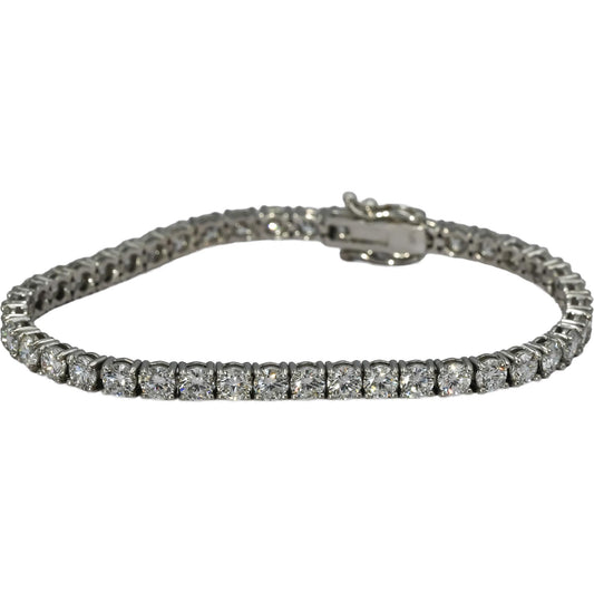 14k White Gold VS Round Lab-Grown Diamond Tennis Bracelet 8.94CT