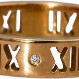 TIFFANY & CO. 18k Rose Gold VS Diamond Atlas Band Ring .02CT Size 10.25