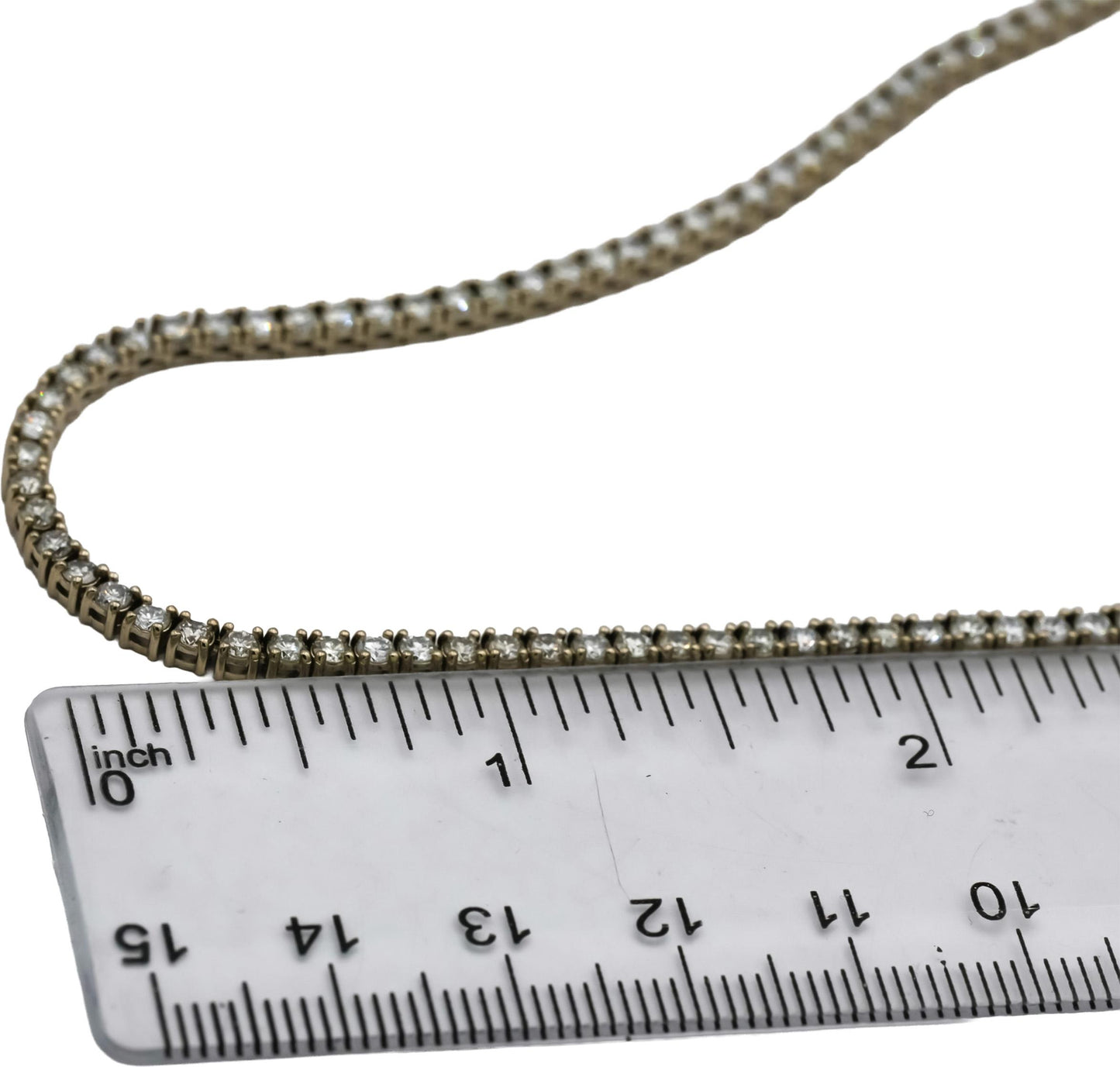 14k White Gold Round Diamond Tennis Necklace 9.15CT 172 Pieces