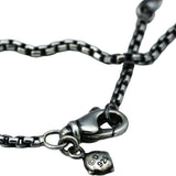 DAVID YURMAN Sterling Silver Belmont Double Curb Link Necklace .23CT
