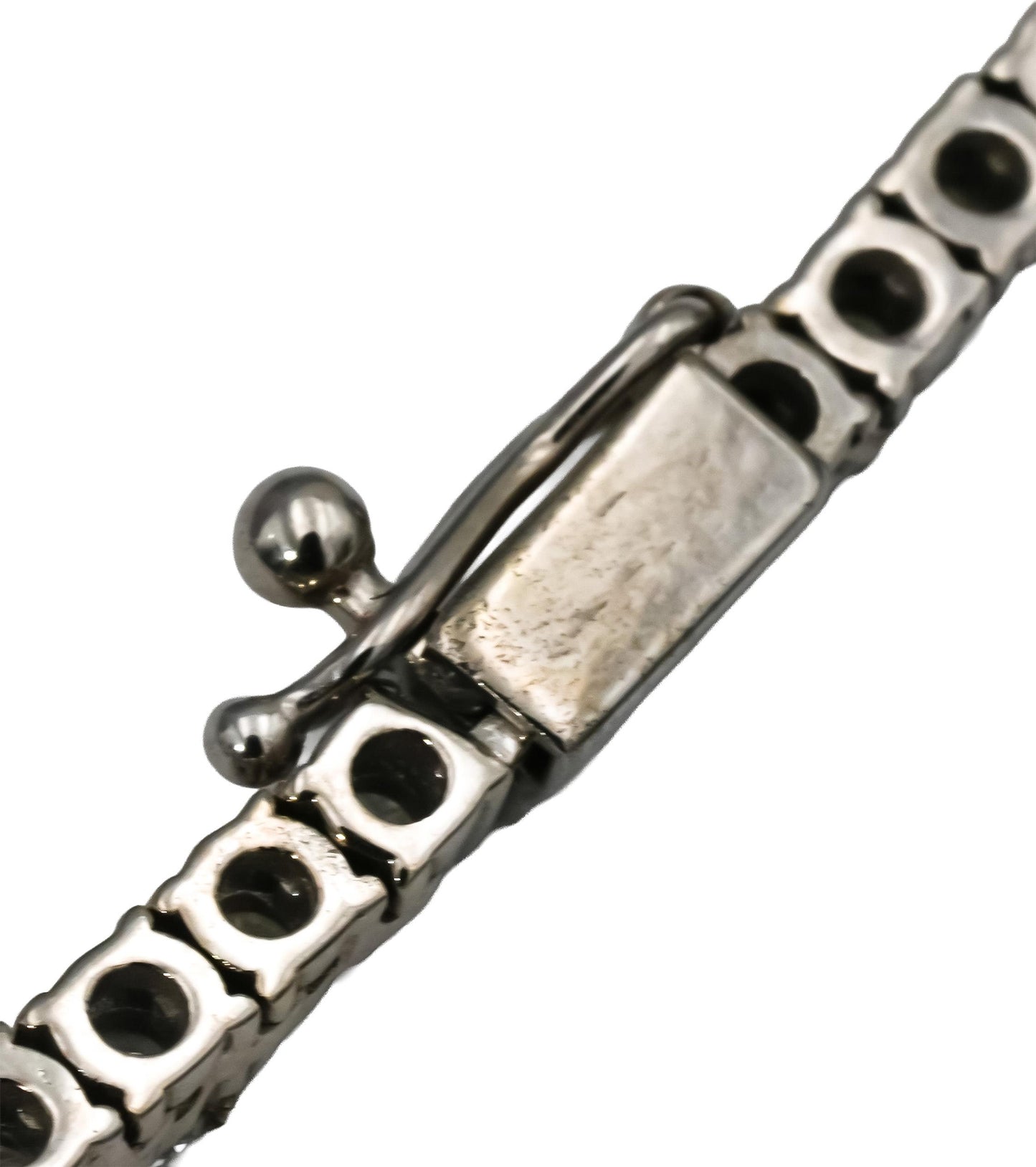 14k White Gold Round Diamond Tennis Necklace 13.0CT