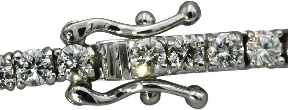 14k White Gold VS Round Diamond Tennis Bracelet 3.51CT