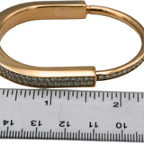 TIFFANY & CO. 18k Rose Gold VS Diamond Lock Bangle Bracelet 4.64CT $45k Retail