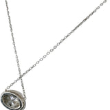 14k White Gold VS Oval Cut Lab-Grown Diamond Solitaire Pendant Necklace 0.98CT