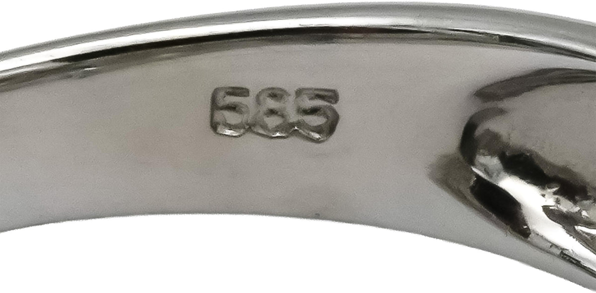 14k White Gold Round Diamond Milgrain Ring 0.25CT Size 6.25