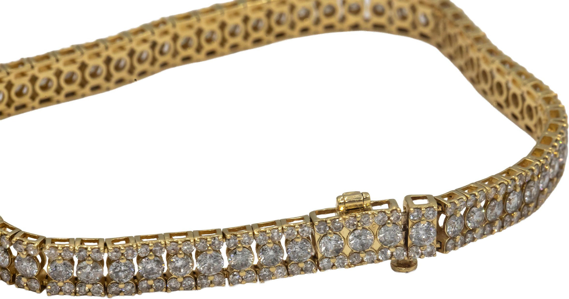 10k Yellow Gold Jewelry Round Cut Diamond Tennis Bracelet 6.0CT