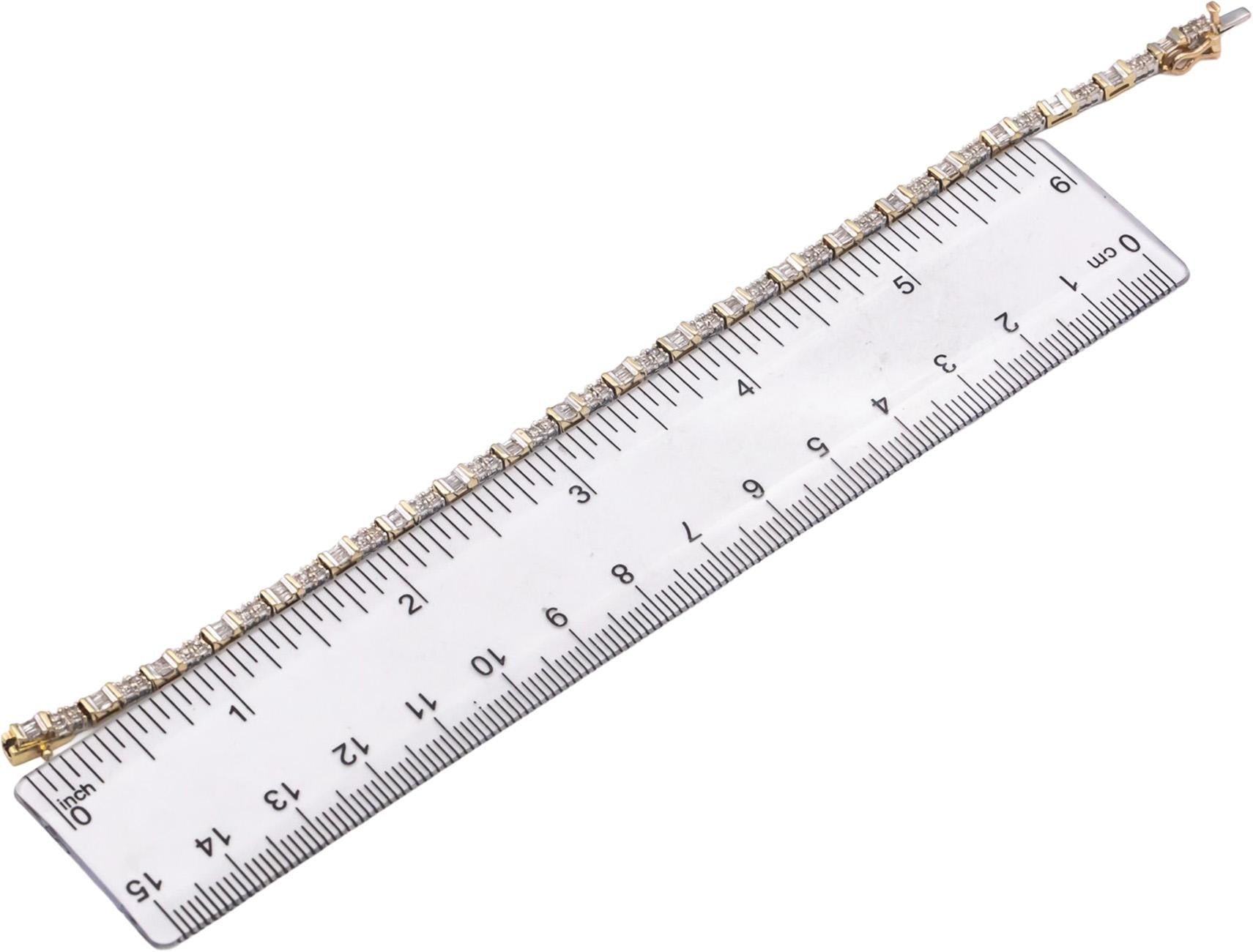 10k Yellow Gold Jewelry 0.90CT Diamond Tennis Bracelet