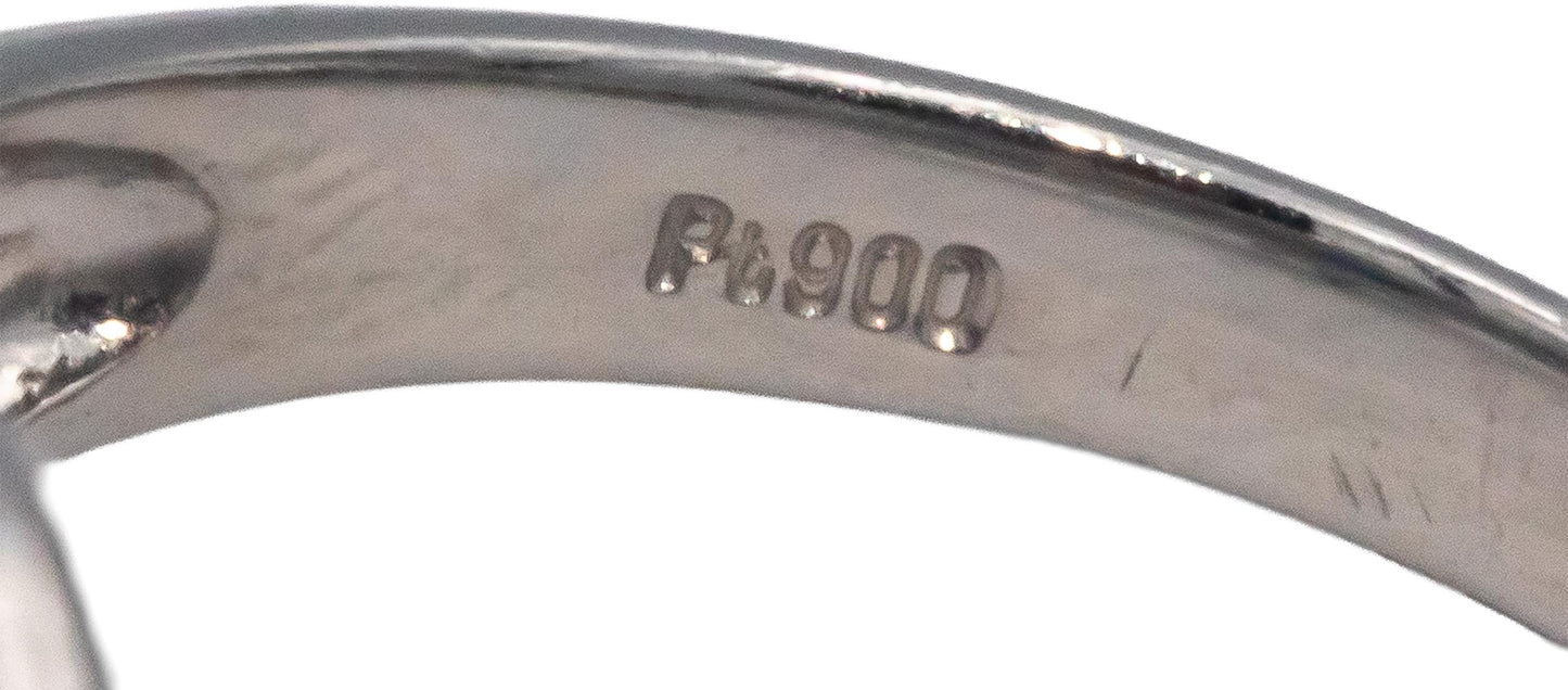 Platinum Jewelry Diamond and Sapphire Halo Ring 0.75CT Size 6