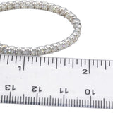14k White Gold VS Round Cut Diamond Inside Out Hoop Earrings 2.97CT