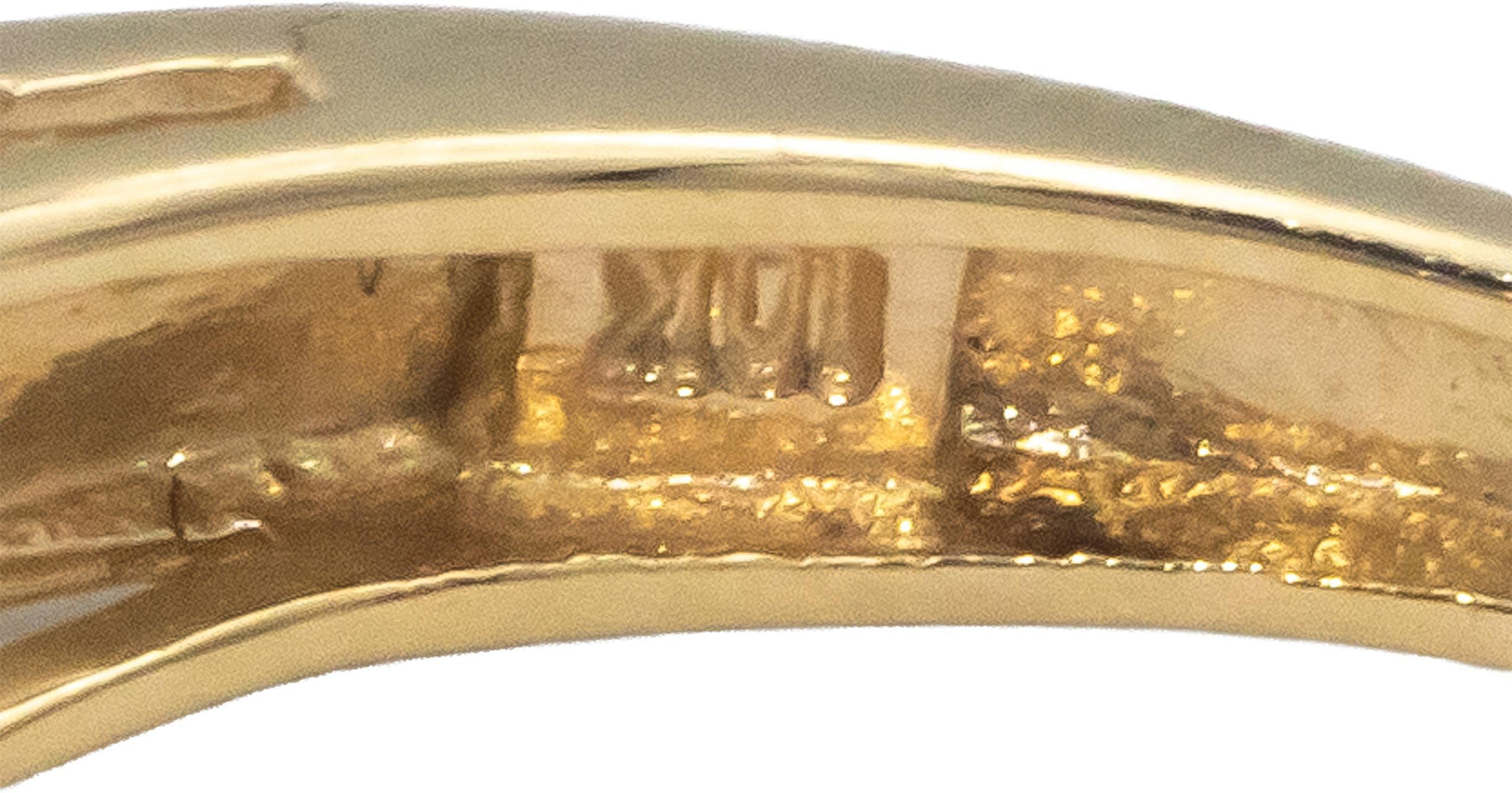 10k Yellow Gold Diamond Channel Set "MOM" Band Ring 0.15CT Size 8.25