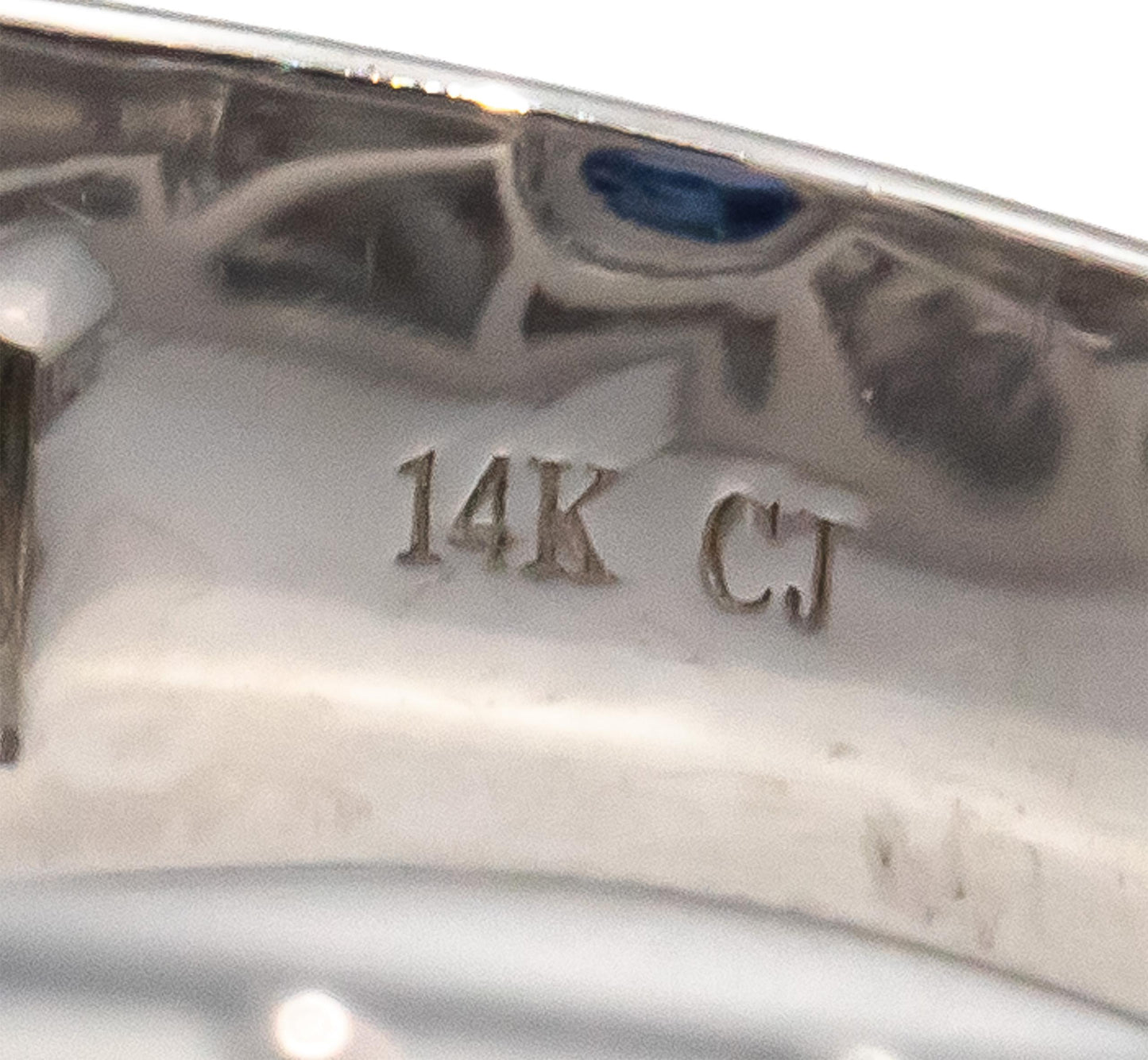 14k White Gold VS Oval Sapphire & Round Diamond Men's Ring 1.27CT Size 11