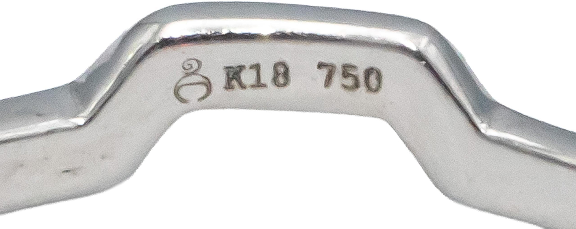 18k White Gold Round Ruby Zig Zag Stackable Band Ring 0.20CT Size 7