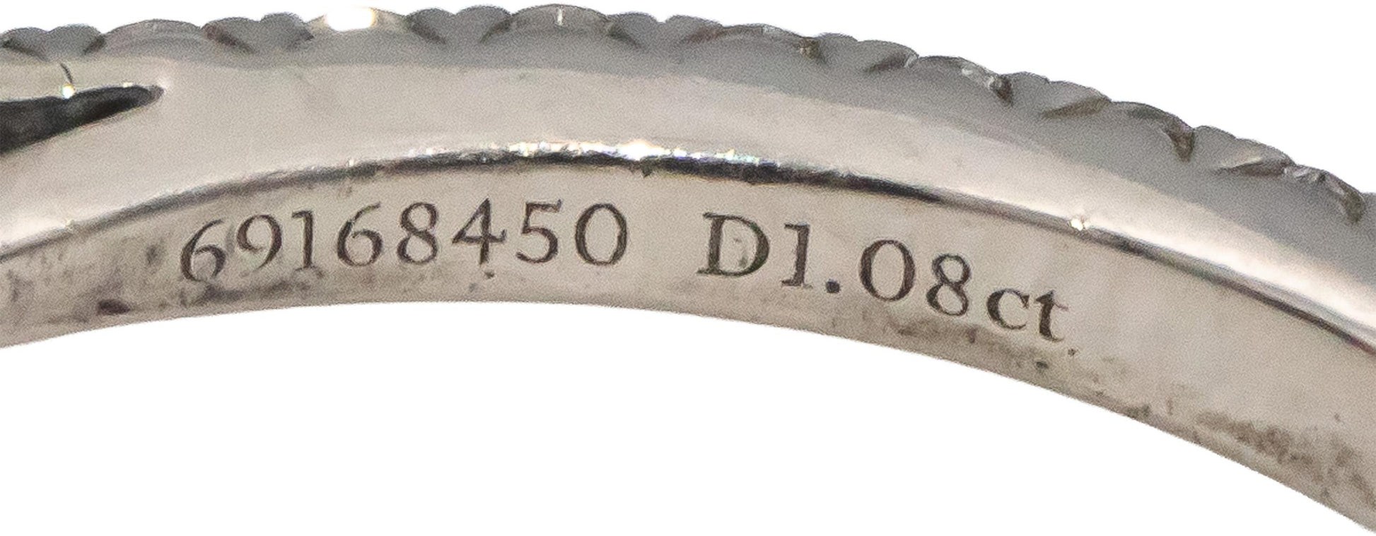 TIFFANY & CO. Platinum Diamond Engagement Ring 1.24CT w/ 1.08CT Center Size 6